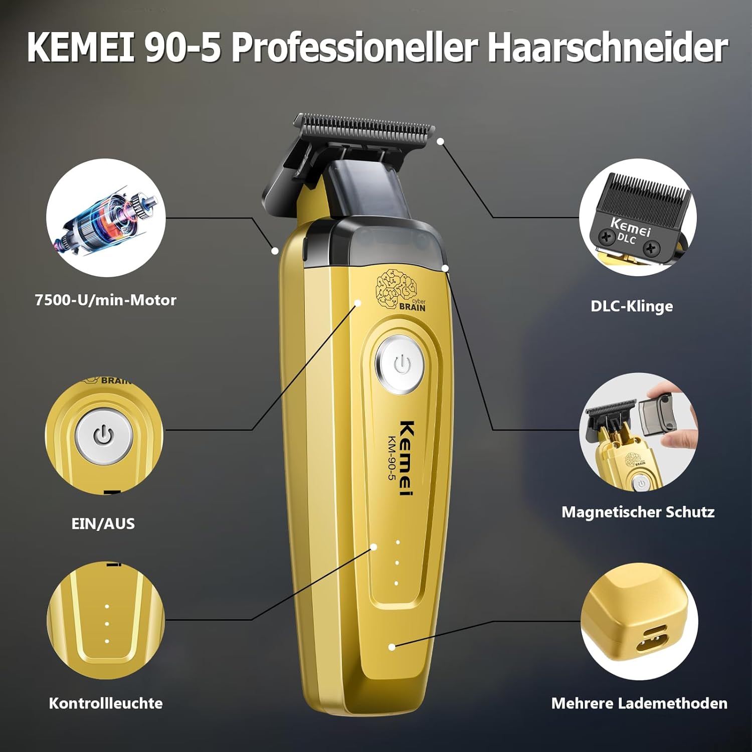 KEMEI Men's Hair Trimmer, Cord - огляд і ціна Electric Shaver Rotary