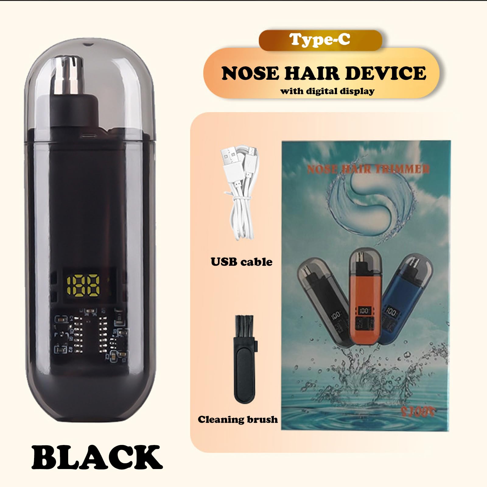 Nose Ear Hair Trimmer USB Rech - огляд і ціна Nose Trimmer