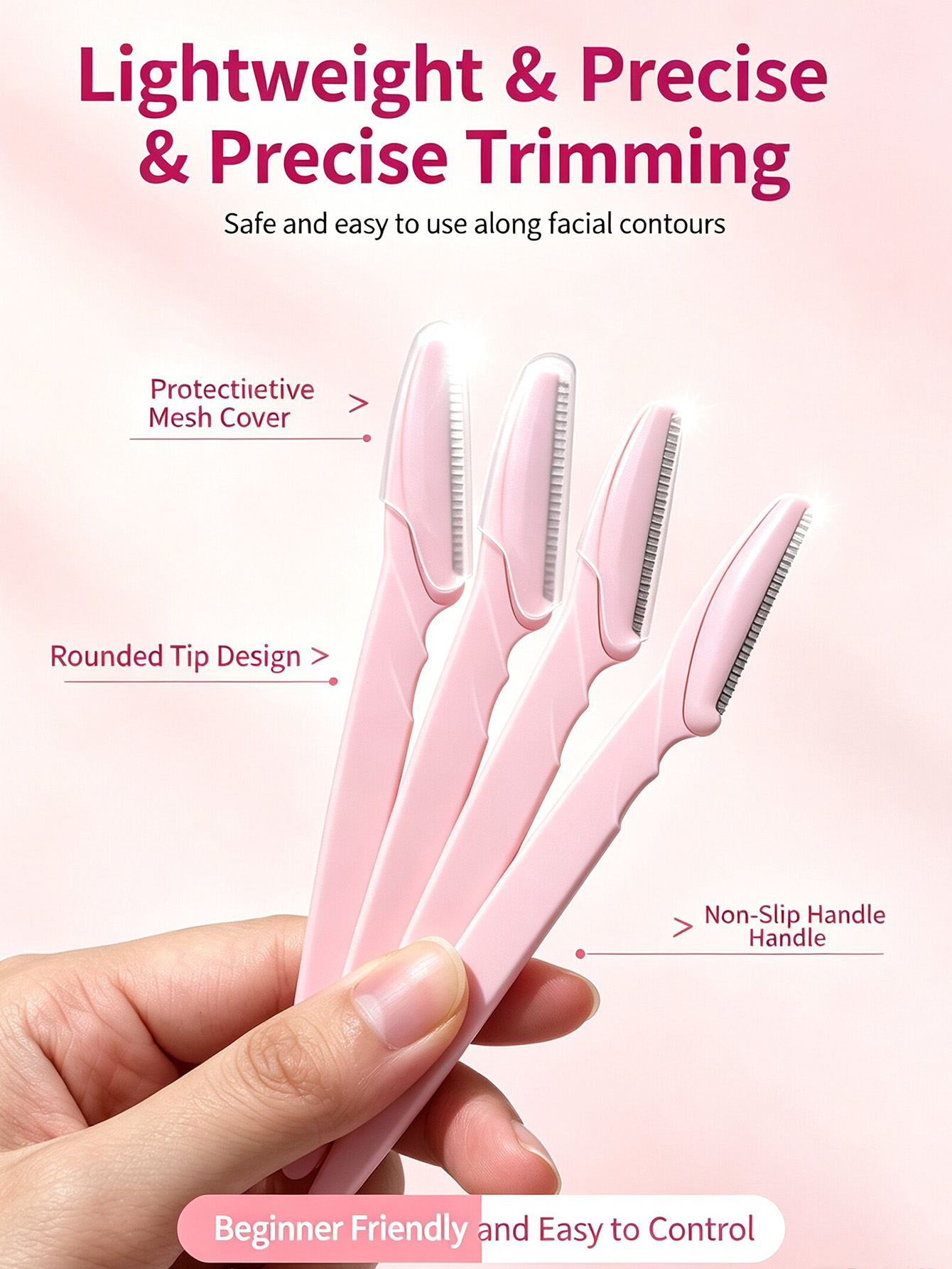 Bottled Eyebrow Razor Set, wit - огляд і ціна Body Trimmer