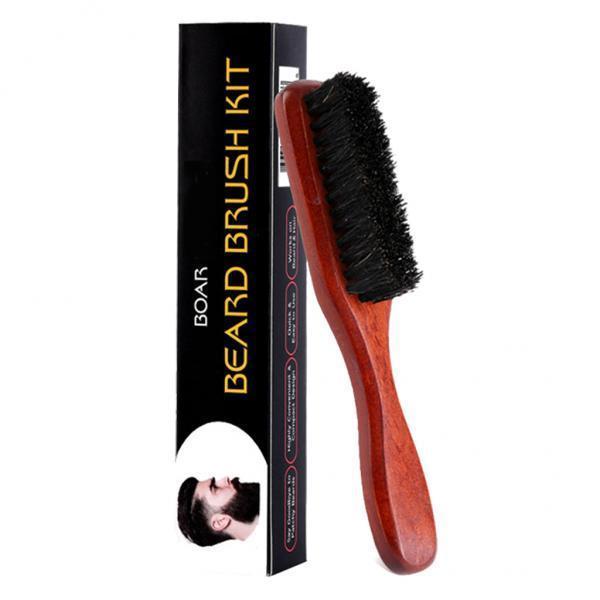 Beard Brush Wooden Long Handle - огляд і ціна Mens Grooming Travel Kit