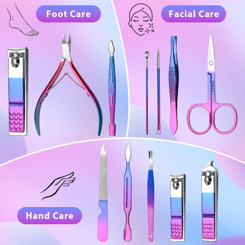 Manicure Set Nail Clippers Ped - огляд і ціна Mens Grooming Travel Kit