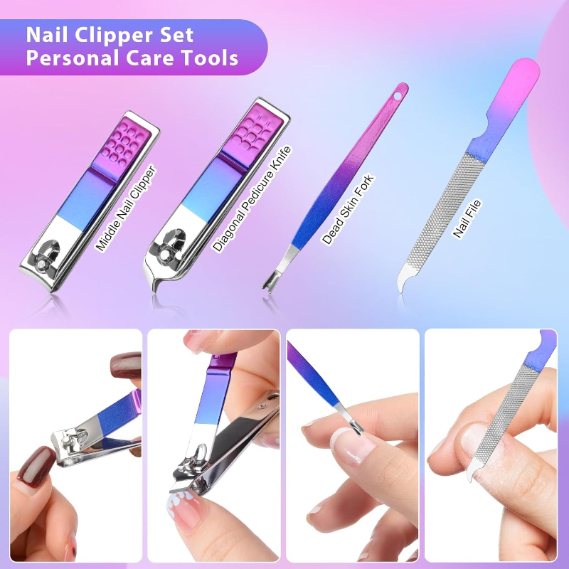 Manicure Set Nail Clippers Ped - огляд і ціна Mens Grooming Travel Kit