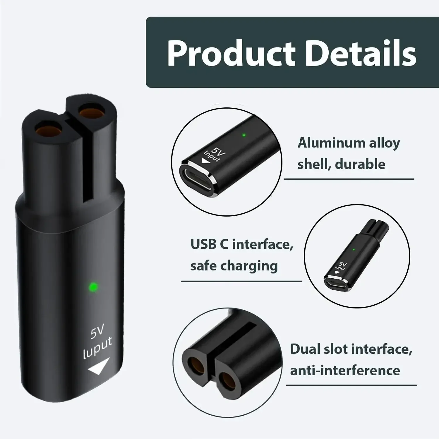 5V Type-C Shaver Adapter Charg - огляд і ціна Body Trimmer